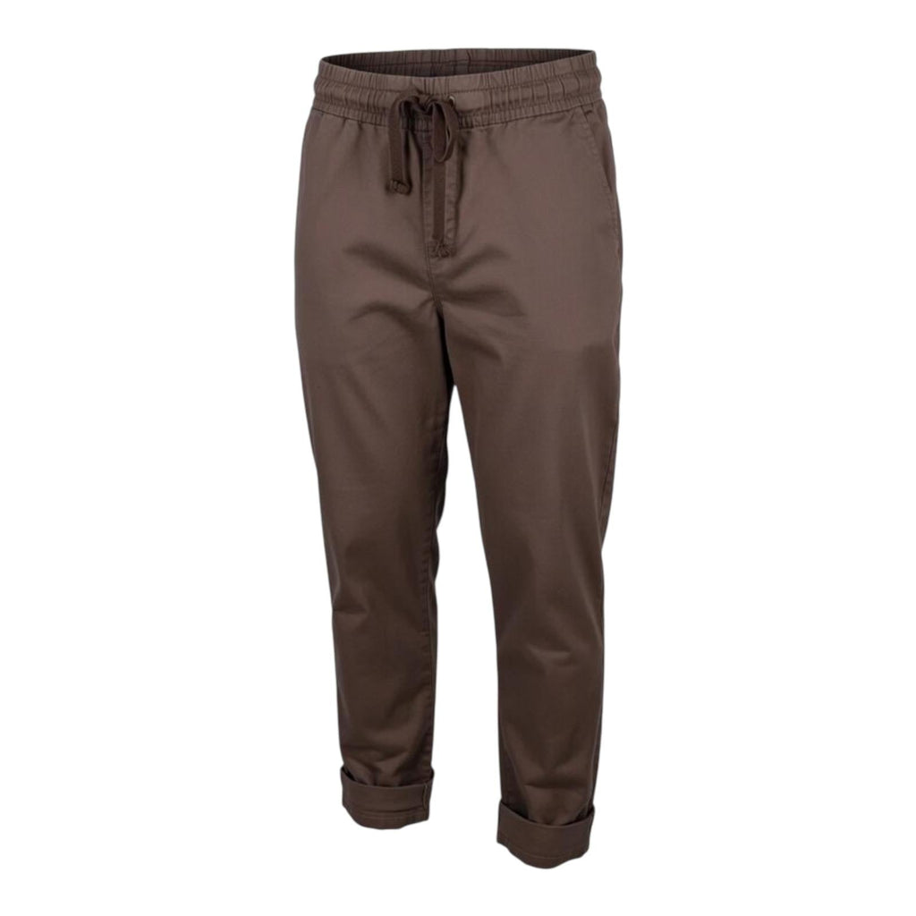 Griffai Pantalaccio in raso da donna con elastico in vita DGP7909 tabacco