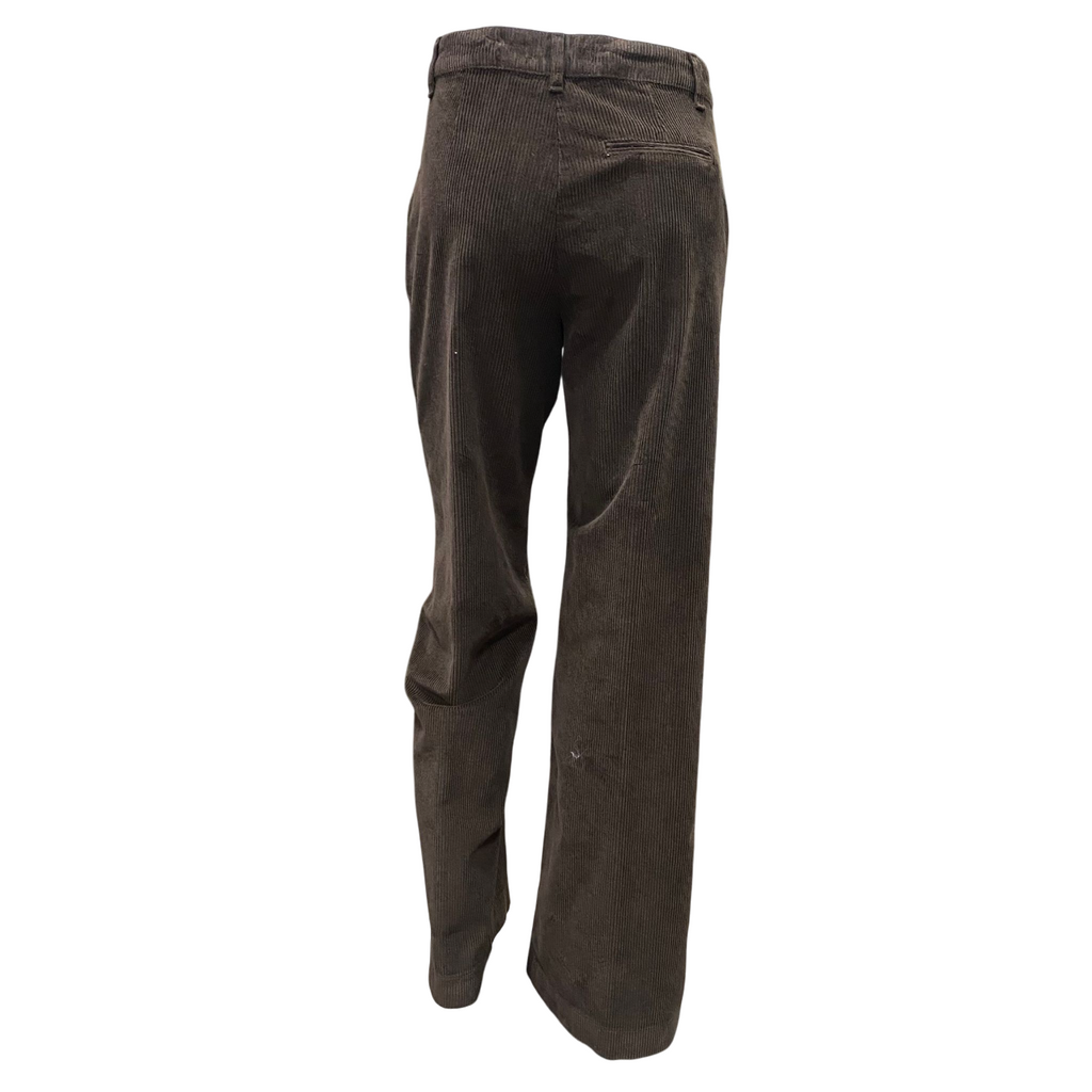 Griffai Pantalone Donna Velluto 500 righe DGF6014 Marrone – Stile Palazzo