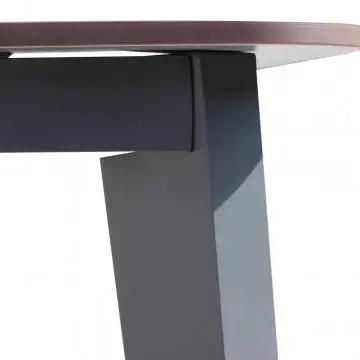 Tavolo Cancun 180 x 90 Struttura in Alluminio Verniciato Antracite e Piano in Laminato Grigio Scuro