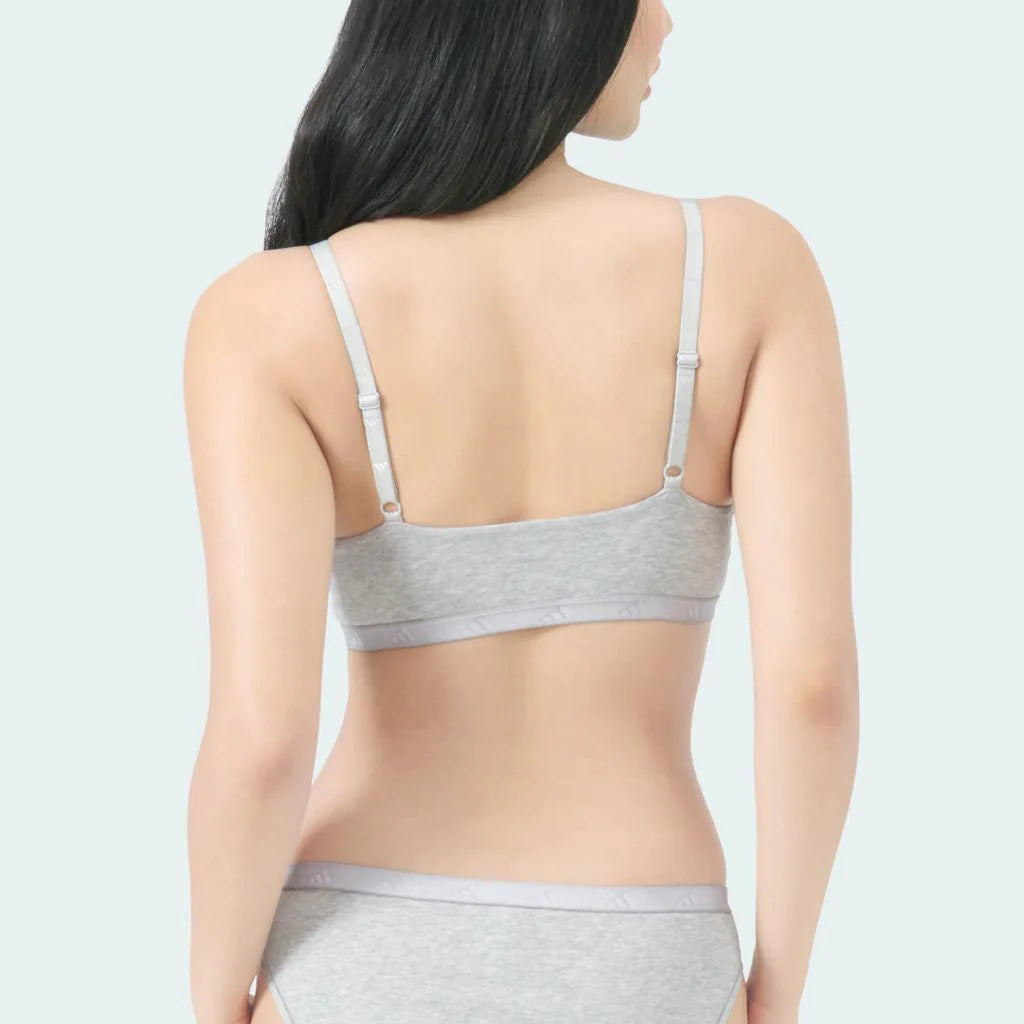 Adidas Intimo Donna Sport Active Essentials Scoop Bralette Grigio - JL3474