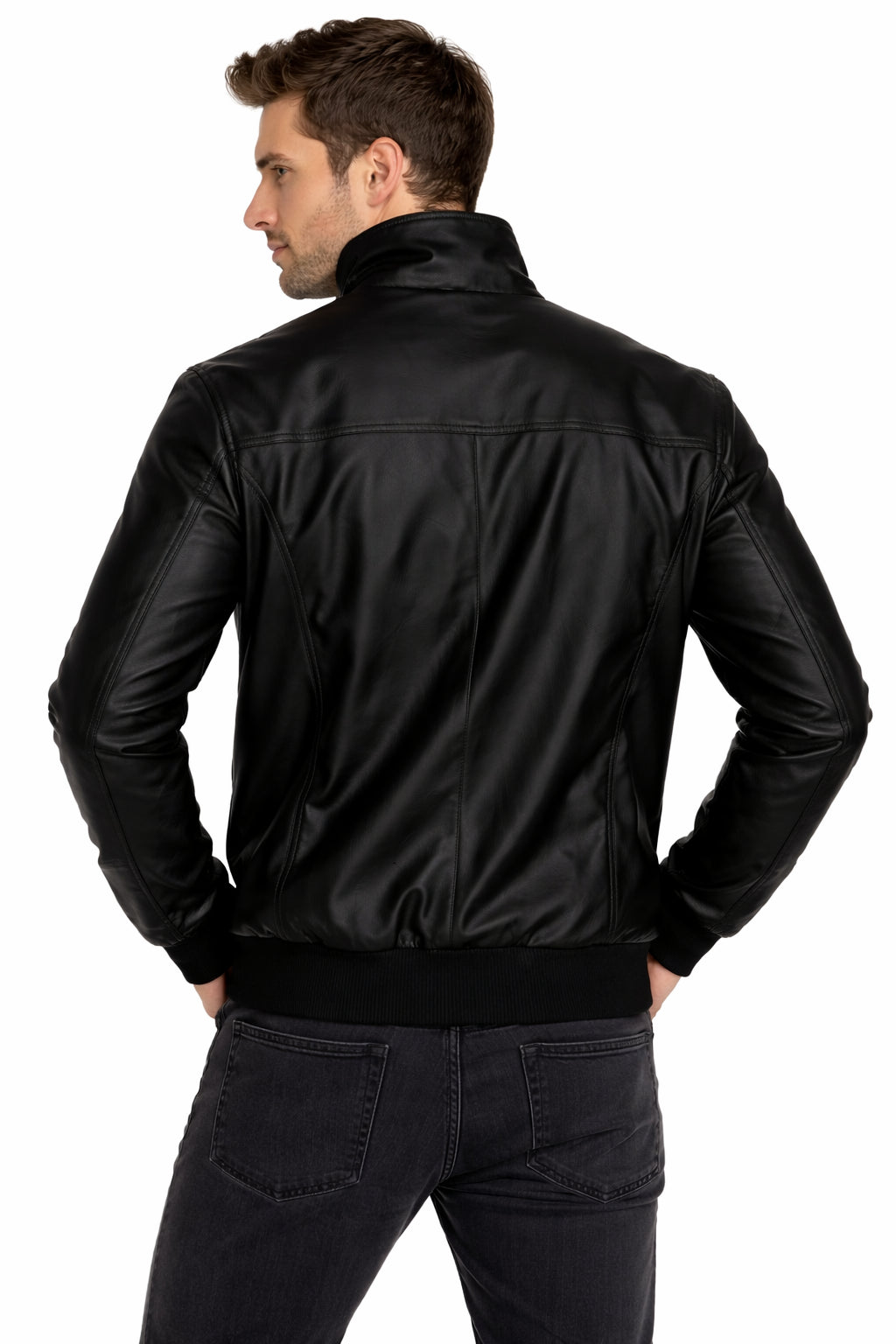 Censured Giacca Ecopelle Uomo JMPARK PSV2 90 Nero Streetwear PE26