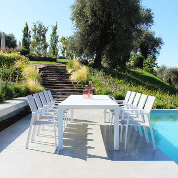 Tavolo Houston allungabile in alluminio  225/300 x 100