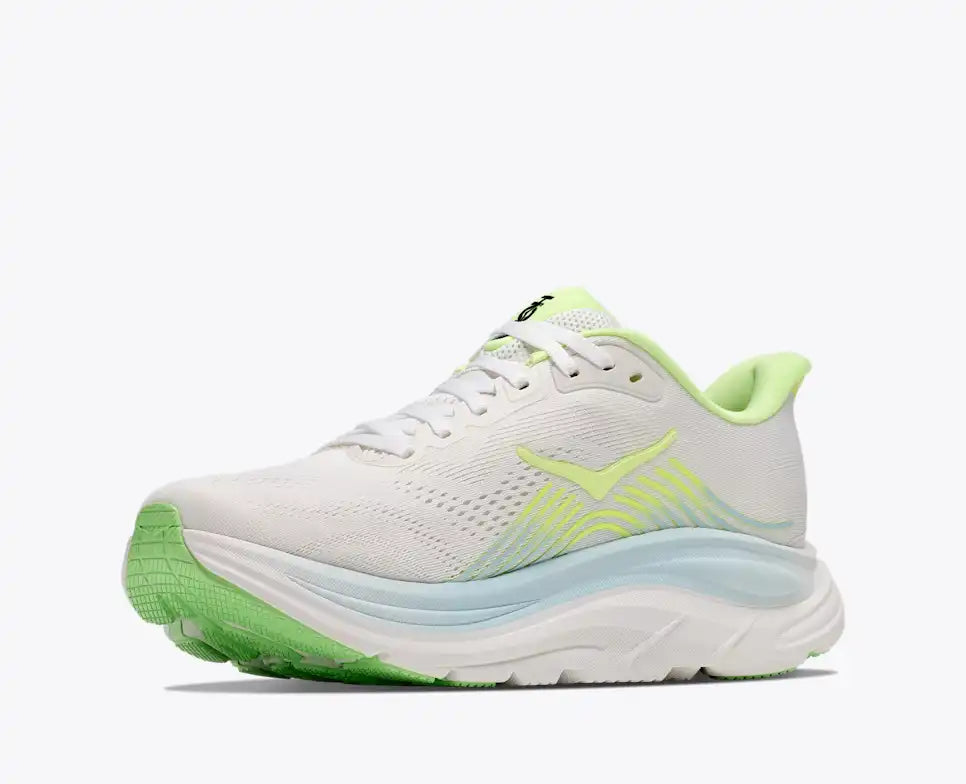 Hoka Clifton 11 Scarpa Running Donna Bianco Giallo Neon - 1176573-FYZ
