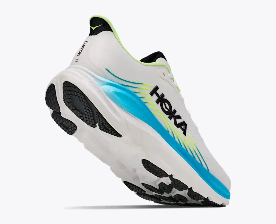 Hoka One One Scarpa Running Uomo Clifton 11 Bianco Nero 1176572-FLCK