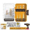 Set 14 punte HSS e frese a gradino 4-22 mm con cofanetto