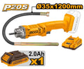 Vibratore per calcestruzzo 20V con batteria 2Ah e caricabatterie incluso