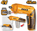 Avvitatore a batteria 4V Ingco con accessori e custodia