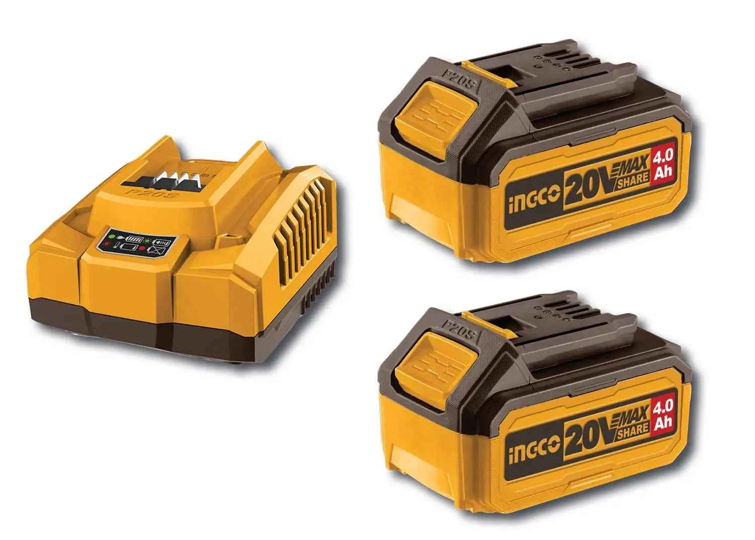 Avvitatore a Impulsi 20V 1/2" 850Nm con 2 Batterie 4.0Ah Ingco