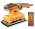 Levigatrice Orbitale 320W Ingco, 14000 giri/min, con 5 pezzi di carta vetrata e 1 set carboncini extra