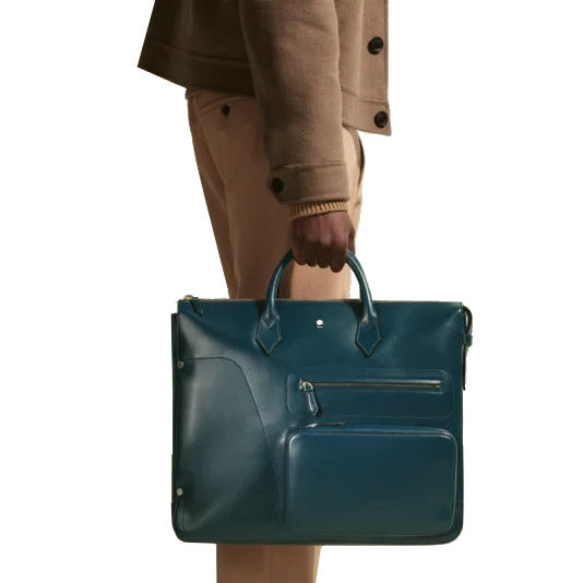 Montblanc borsa 24/7 Soft blu legion 198736