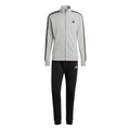 Adidas Tuta da uomo in cotone garzato Basic 3-Stripes Frecnh Terry IC6748 grigio-nero