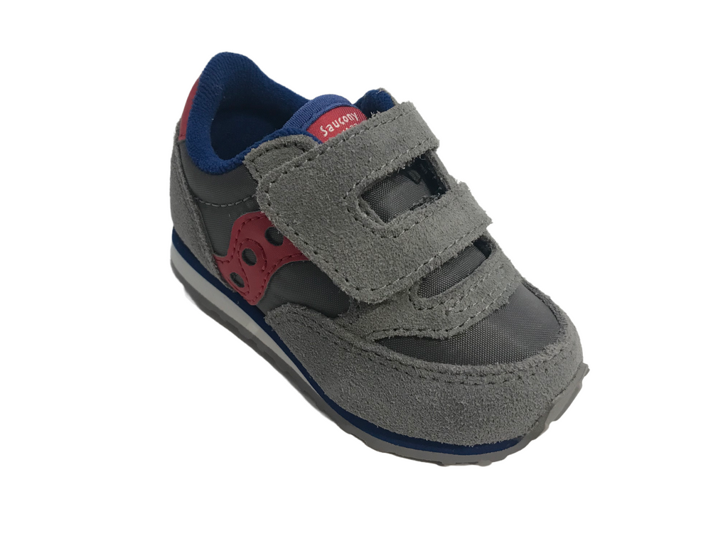 Saucony Originals Jazz Baby HL SL259641 Sneakers Strappo Bambino Grigio Rosso