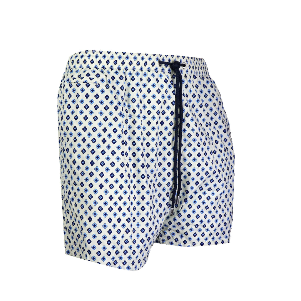 BOXER MARE BIANCO E BLU REFINEDTIE
