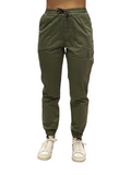Hangar93 Pantalone militare in cotone con 1 tasca laterale Z2641J MIL02 verde army