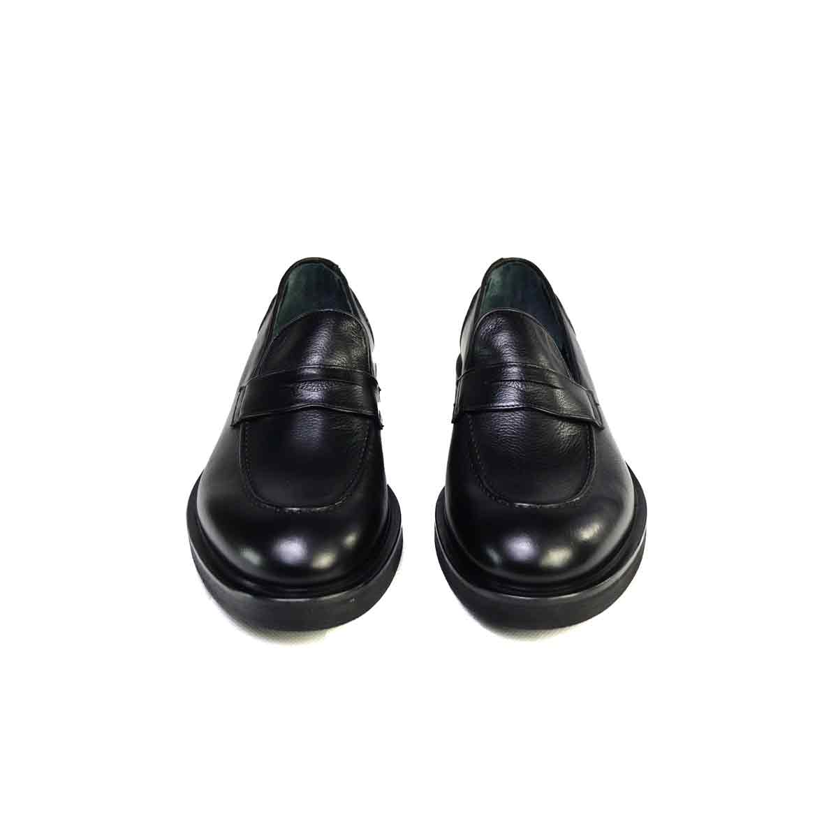MOCASSINO BENDINA GRAINED NERO