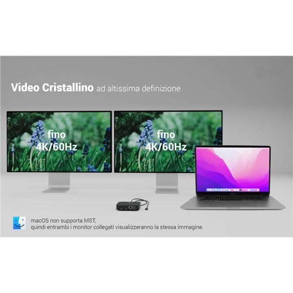 Docking station USB-C Dual HDMI (2XHDMI) con PD 100 W [C31DUALHDMIDOCKPD]