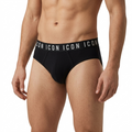 Icon Slip Uomo Cotone Elasticizzato Nero Confezione 3 Pezzi - IMU08