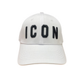 Icon cappellino con visiera curva unisex da adulto con logo ricamato ICXS2S5A049 bianco