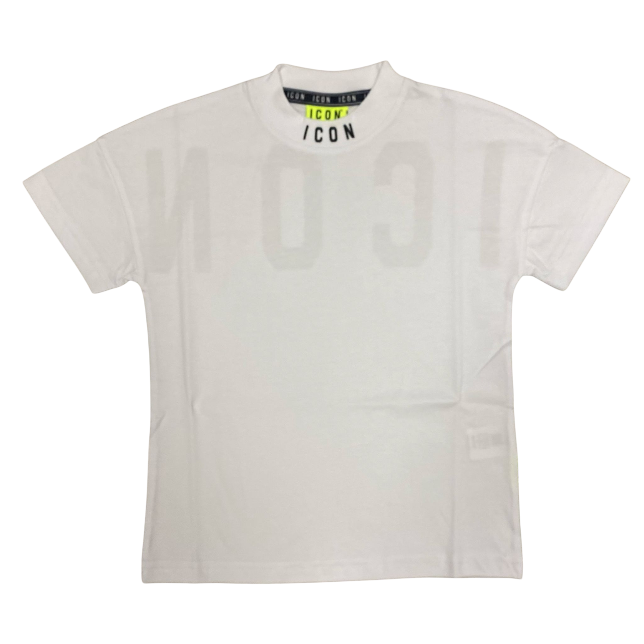 Icon maglietta manica corta junior con stampa dietro IBKS00584 bianco