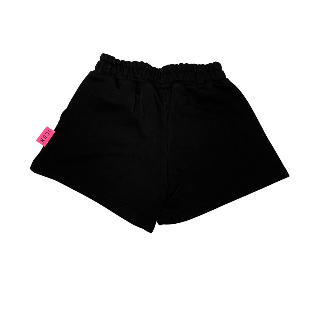 Icon pantaloncino sportivo da ragazza con logo camu IGSH00529 nero-rosa