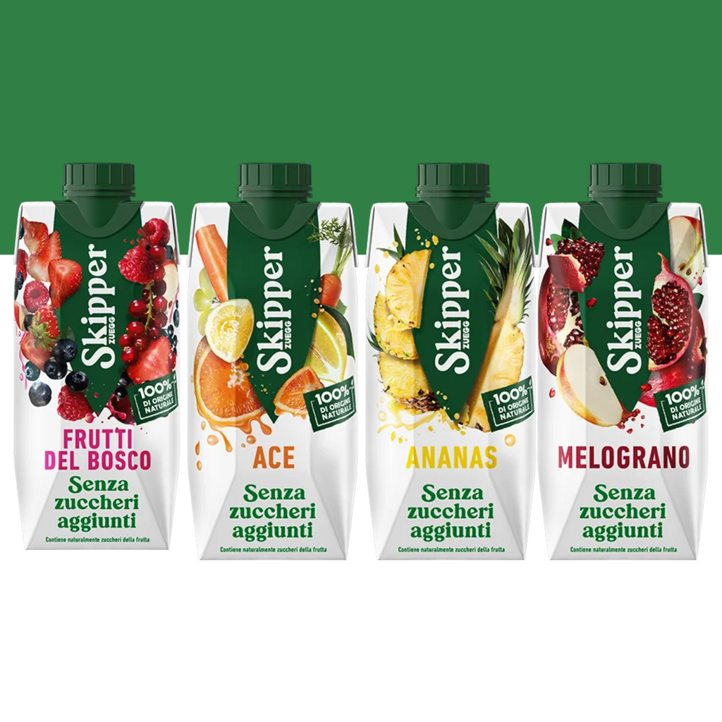 Skipper Succhi di frutta senza zuccheri aggiunti da 33 cl - Confezione da 18 pz