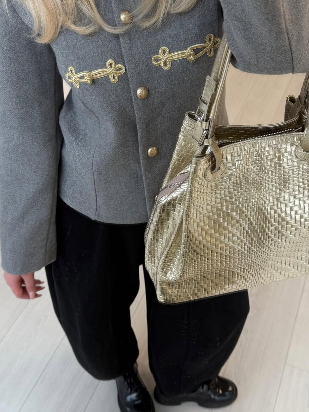 Woven Leather Tote