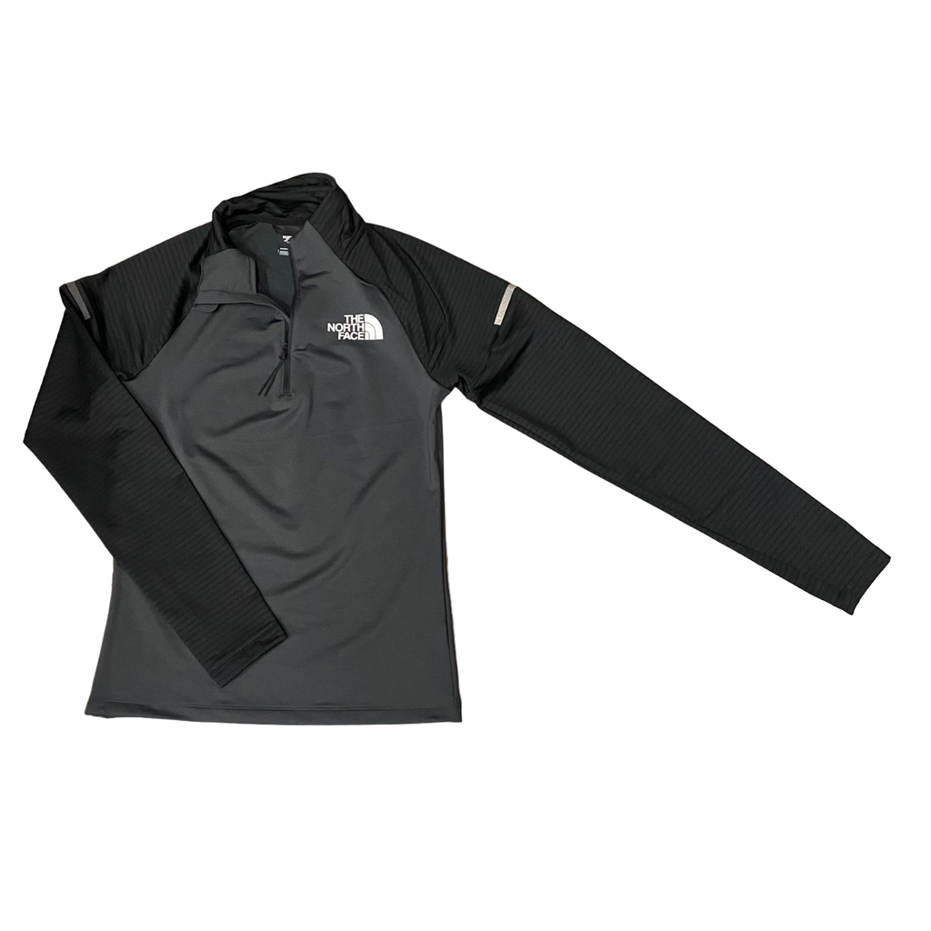The North Face felpa mezza zip da uomo in pile Lab Lite NF0A7ZA5MN8 asfalto-nero