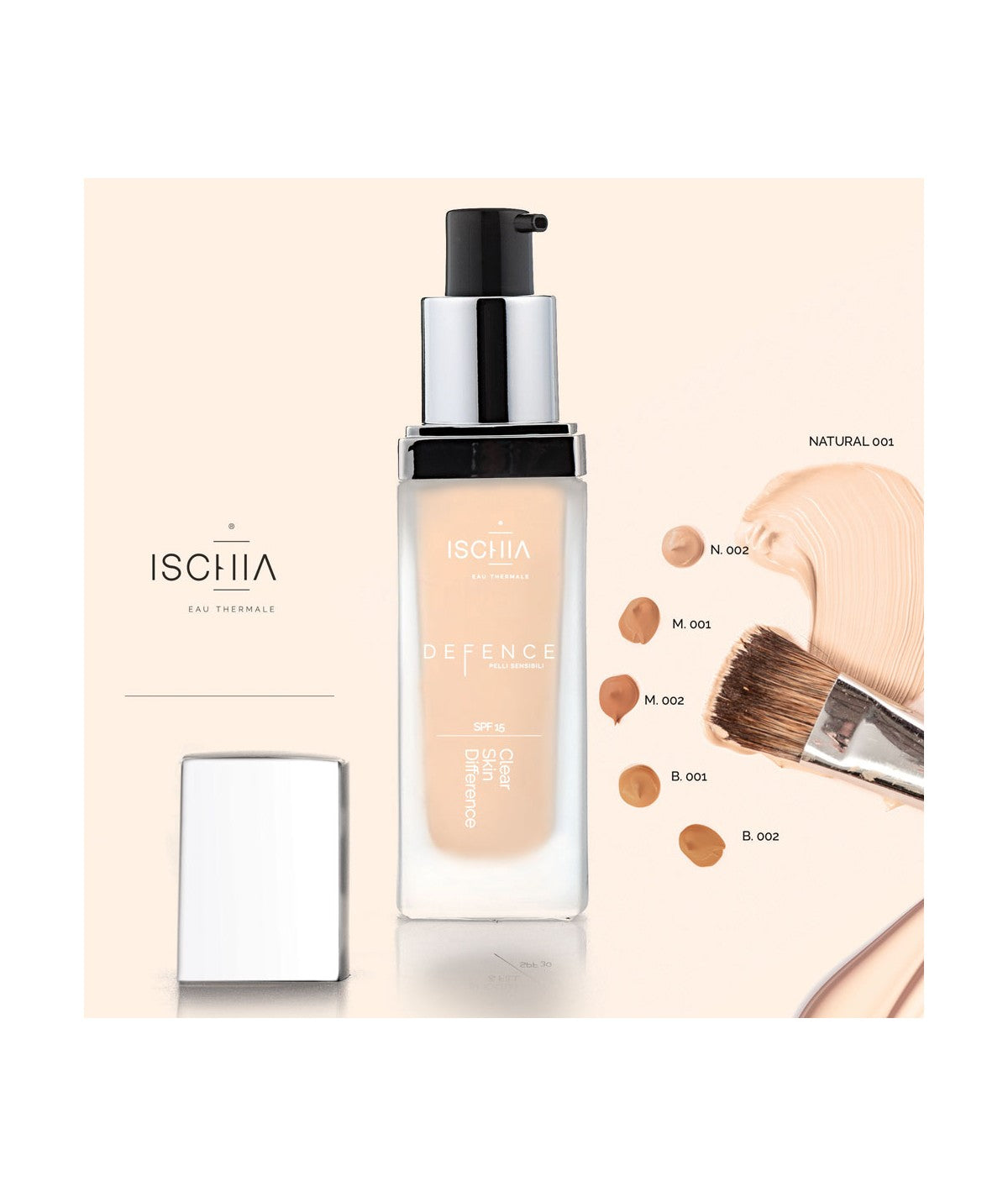 Ischia Eau Thermale Defence Fondotinta Fluido Sensitive Protettivo Pelli Sensibili 30 ml