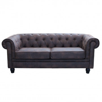 Divano Chesterfield in ecopelle bianca o marrone vintage 2 o 3 posti