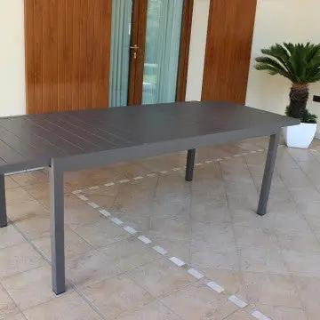 Tavolo Formentera allungabile in alluminio 160/240 X 90