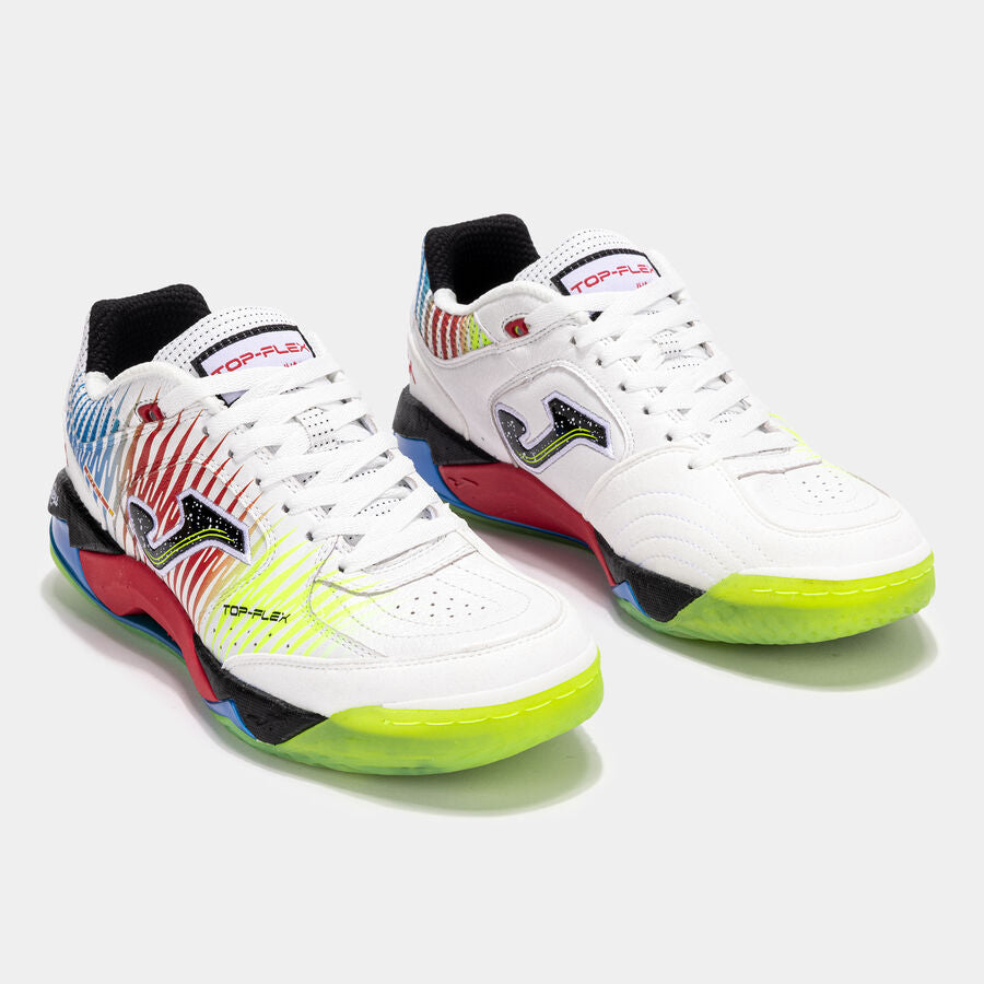 Joma Top Flex Plus 76 Scarpe Calcetto Indoor Uomo Bianco Giallo - TOUW2576IN