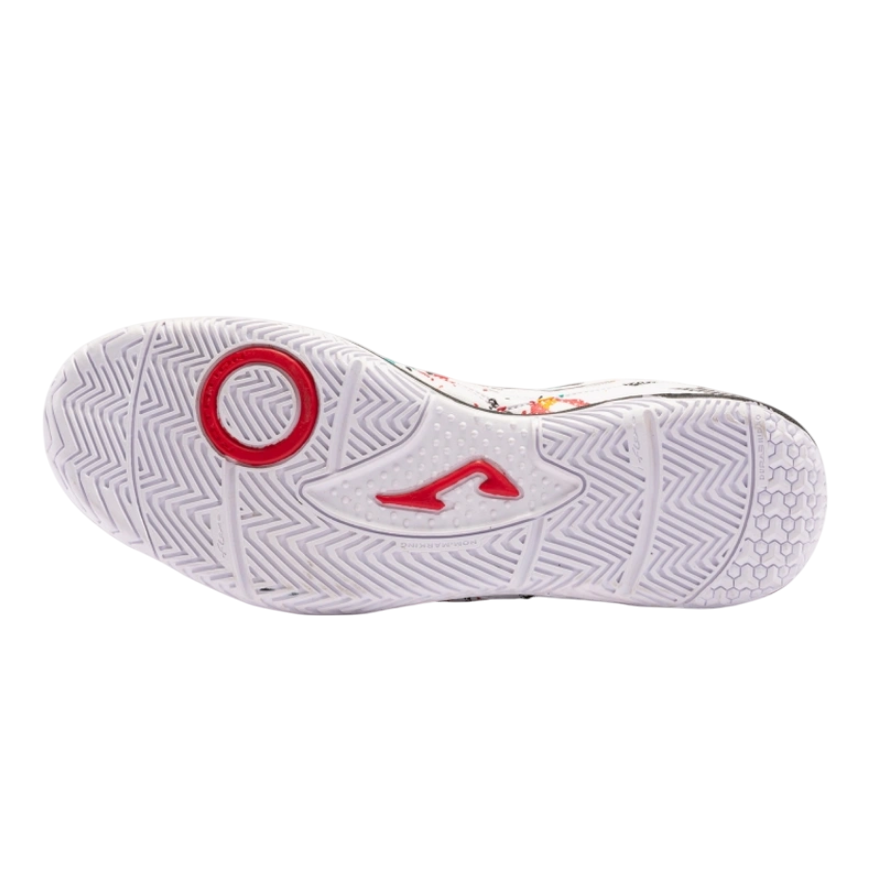 Joma scarpa da calcetto indoor da uomo Maxima 2332 bianco-arancio-rosso