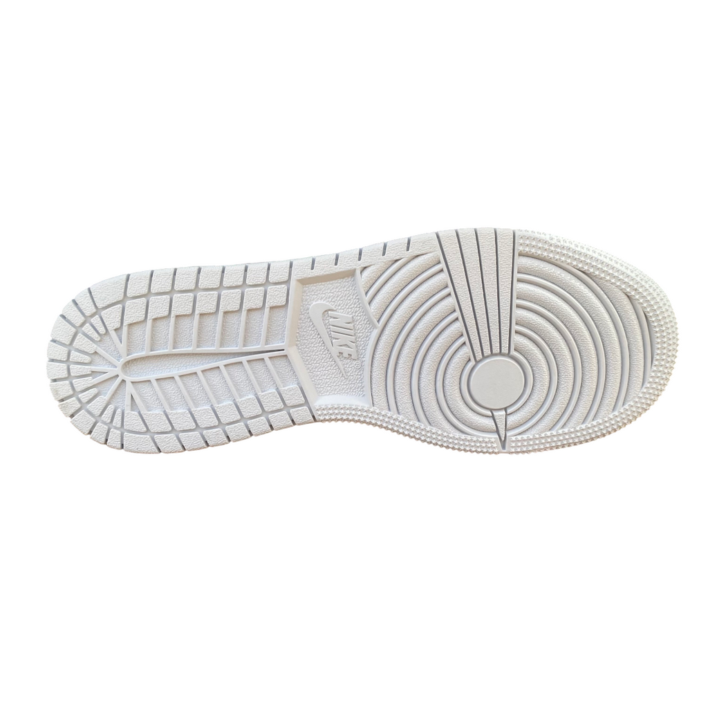 Jordan scarpa sneakers junior Air Jordan 1 Mid DQ8423-142 bianco-platino-verde
