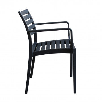Poltrona in polipropilene impilabile Eveline - Dimensioni: 58.5x55.2x84cm