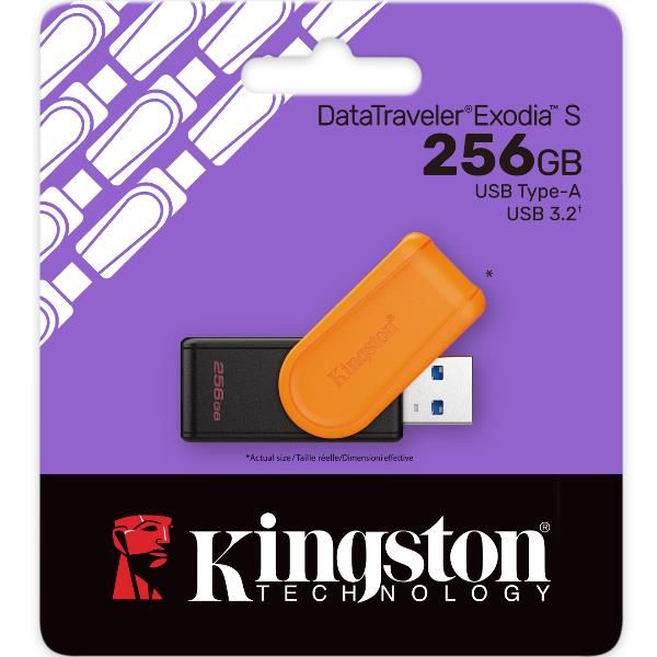 Chiavetta DataTraveler Exodia S con cappuccio a rotazione [DTXS/256GB]