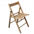 Sedia pieghevole in legno di faggio color marrone naturale