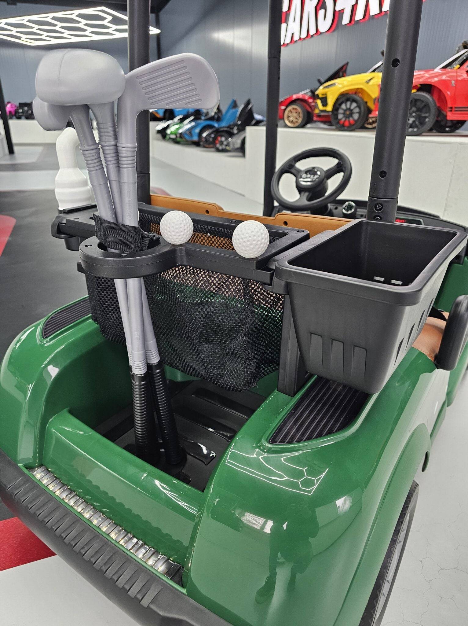 Carrello da Golf Elettrico per Bambini 24 V – 2 Posti – Verde