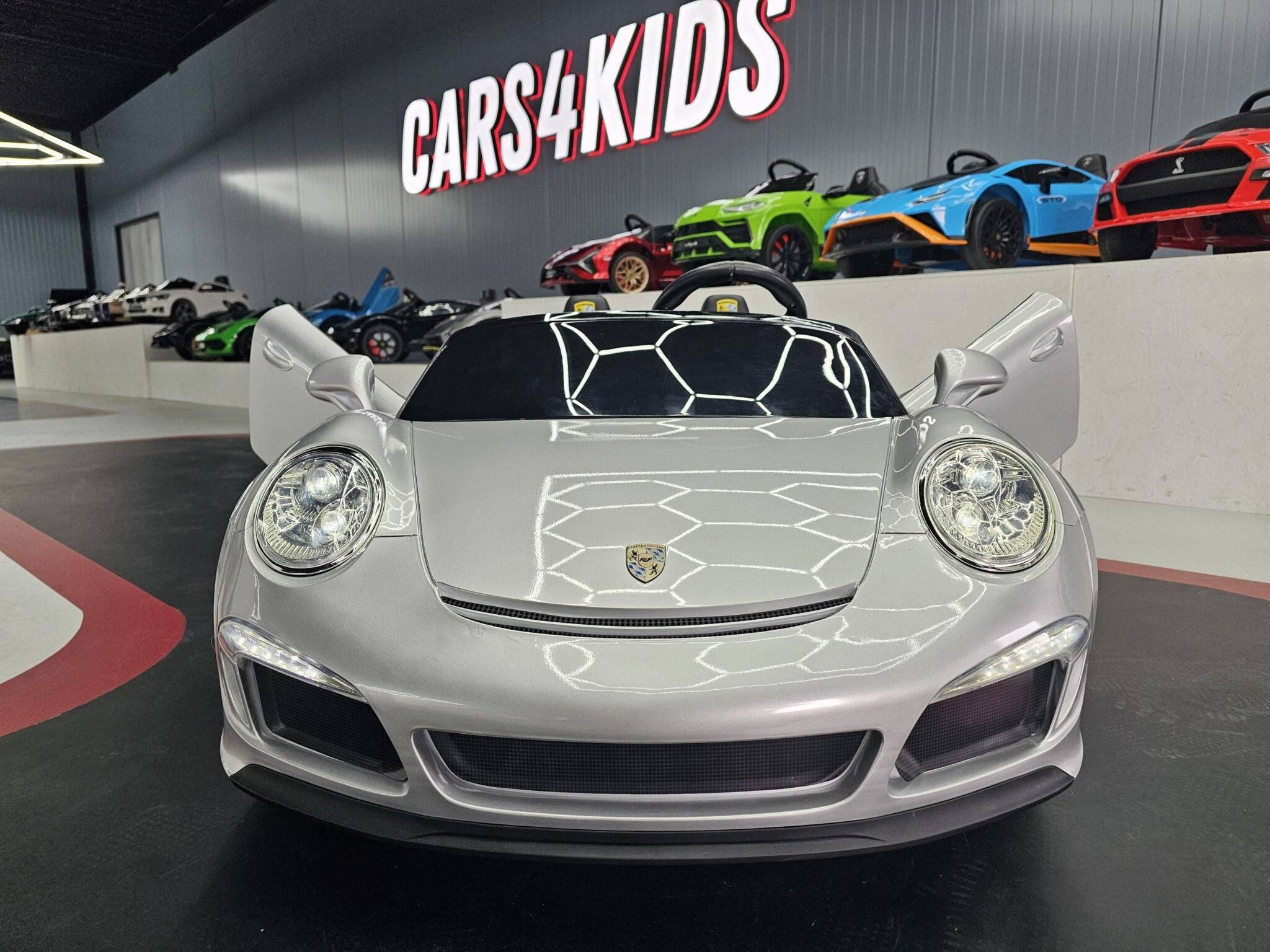 Auto Elettrica per Bambini Porsche RUF 24 V – 2 Posti – Argento Metallizzato