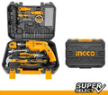 Kit trapano 680w + set 115 utensili in valigetta ingco