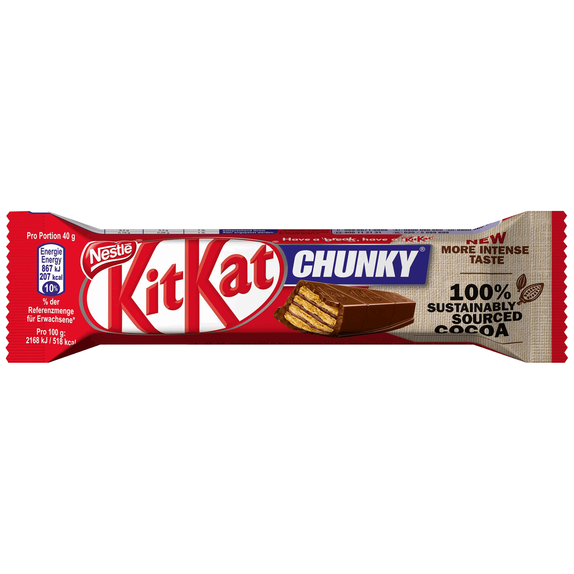 Kit Kat Chunky barretta al cioccolato da 40g - Confezione da 36 pezzi