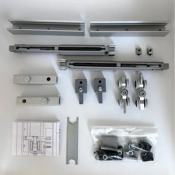 KIT SCORREVOLE PER PORTA AMMORTIZZATO PORTATA FINO A 80 KG CON BINARIO