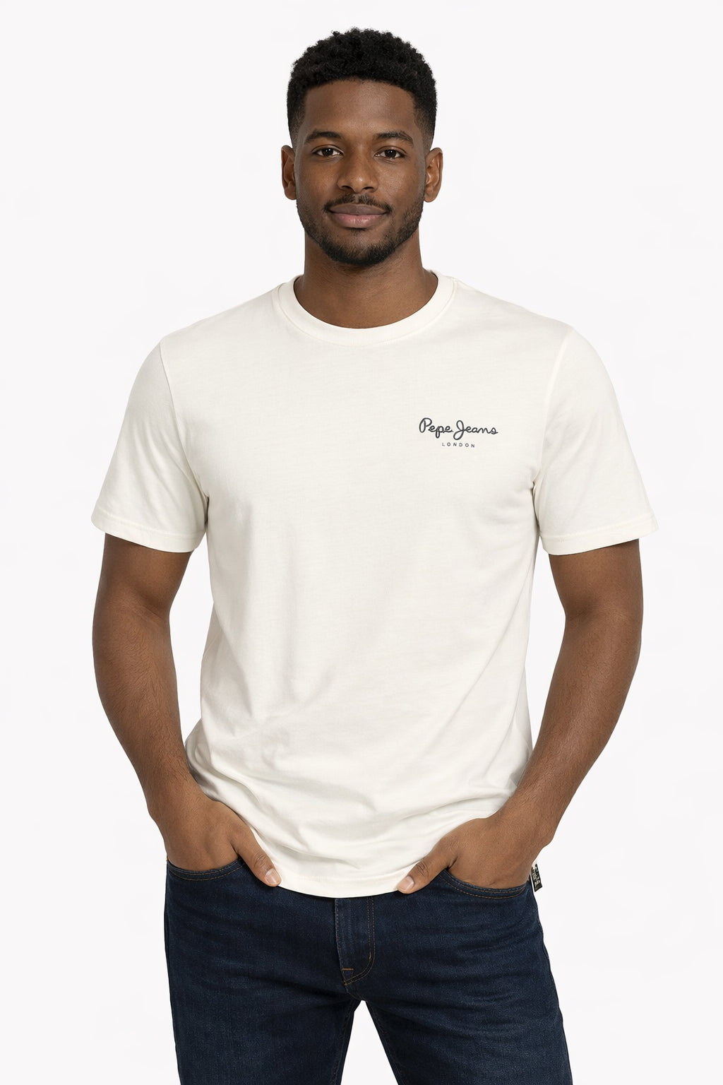 Pepe Jeans T-shirt Slim Fit Logo PM5010180 800 Off White Uomo