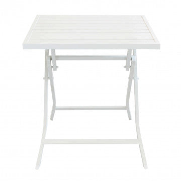Tavolo pieghevole alabama 70 x 70 con struttura in alluminio bianco