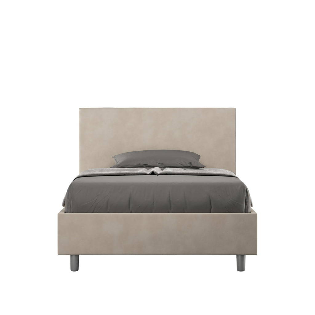 Letto singolo contenitore imbottito 100x190 microfibra Adele