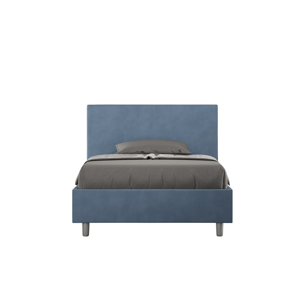 Letto singolo contenitore imbottito 100x210 microfibra Adele