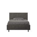 Letto singolo contenitore imbottito 100x190 microfibra Adele