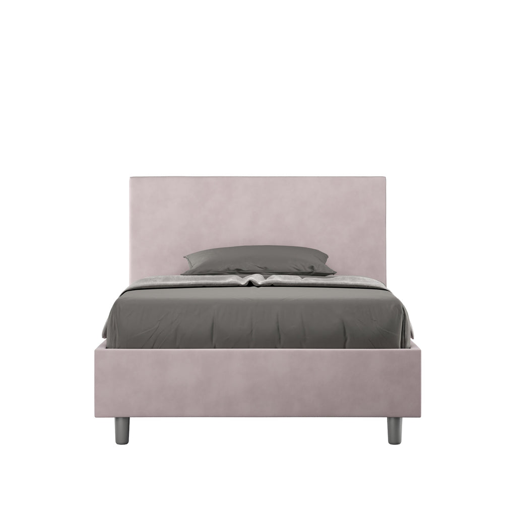 Letto singolo contenitore imbottito 100x210 microfibra Adele