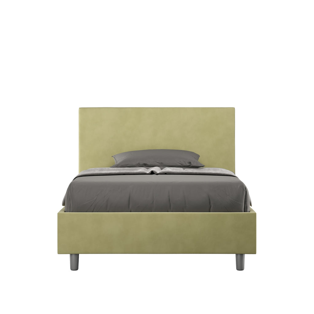 Letto singolo contenitore imbottito 100x190 microfibra Adele