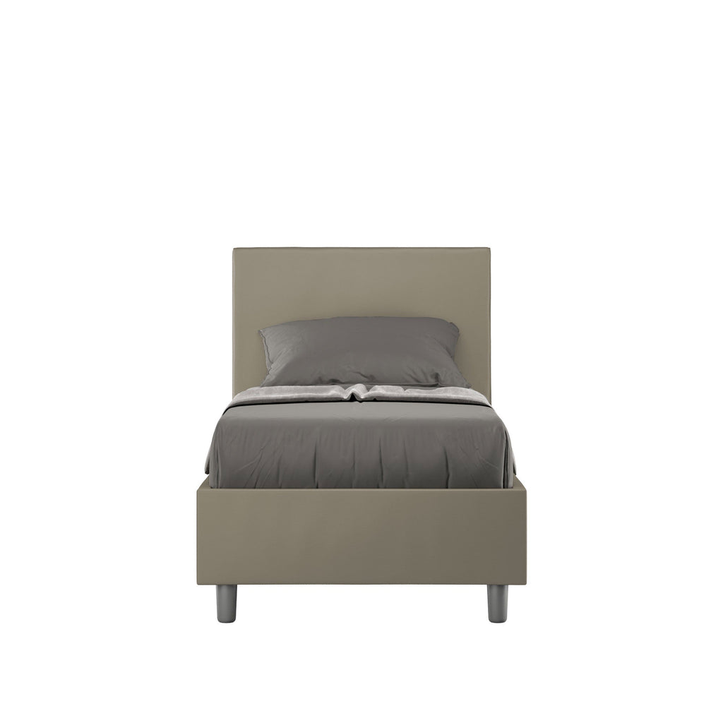 Letto singolo imbottito 80x210 similpelle Adele senza rete e contenitore