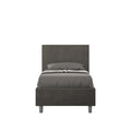 Letto singolo contenitore imbottito microfibra Adele